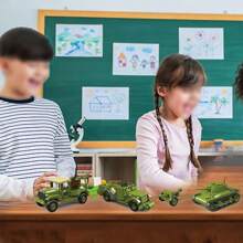 300+件经典战车装甲战斗卡车益智玩具军事坦克模型塑料积木套装收藏成人礼物万圣节圣诞节