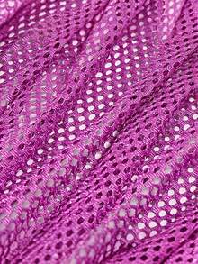 1 Piece Summer Ice Hammock - Double Wide With Storage Bag, Portable Anti-Rolling Design, Breathable Mesh For Outdoor Camping, Traveling And Relaxing - Vivid Blue For Outdoor Recreation | Vivid Blue Hammock - 紫色 - 查看 7