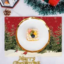 12 piezas/24 piezas Manteles individuales de muñeco de nieve navideño, Banderas de mesa de muñeco de nieve, Manteles de invierno, Adecuados para la decoración de la cocina y la mesa de comedor en Navidad