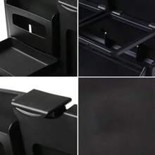 Portable Car Dining Table, Foldable Food Cup Holder Tray, Car Storage Rack, Backseat Cup Holder, Multi-Functional Car Accessories - Black - View 4