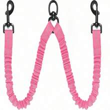 1pc 360° Swivel Dog Leash, Anti-, Shock Absorbing Reflective Elastic Leash, Comfortable For Walking 2 Dogs