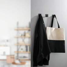 6 piezas de ganchos para baño, material de acero inoxidable 304, almacenamiento adhesivo, accesorios para cocina, baño u oficina (negro) - Negro - Ver 2