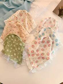 1 件可爱草莓乡村风格头带和三角围巾，夏季户外旅行摄影配件，发带，发箍，发饰，头饰