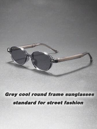 1 副男女通用 TR 圆框铆钉装饰眼镜，休闲复古波西米亚度假驾驶钓鱼太阳镜