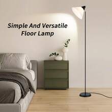 HonoDing Floor Lamp Standing Lamp Adjustable Head Arcylic Shade Floor Lamps For Living Room/Office/Bedroom ,,Classroom,Light Shade,Lamparas Para Sala Halloween Decorations,Lights For Room (Black) - Xem 7