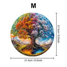 Wooden Puzzle - Seasonal Tree Of Life/Elephant/Duck/Deer/Cat/Butterfly Clock, Asymmetrical Animal Shaped Wooden Puzzle Toys, Party Game Gifts, Decorative Art Painting, Tabletop Magic Puzzle, Unique Children's Educational Puzzle, Birthday Gift, Suitable For Kids, Back To School Gift, Christmas Gift - Multicolor - View 13