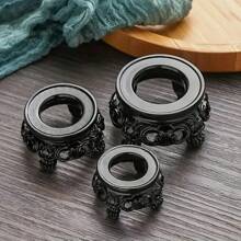 1 Stück runder Kristallkugel-Ständer, klassisch geschnitzter Stil Harz Ausstellungsständer, Glaskugel Ausstellungsständer, Naturstein Halter Dekor Kugelbasis