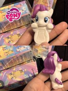 MY LITTLE PONY 1 件可爱休息下巴小雕像装饰，盲盒随机颜色，惊喜礼物，非常适合生日、圣诞节、情人节、年轻人返校、装饰品、派对礼物