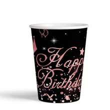 80 peças/conjunto de utensílios de mesa descartáveis para festa de aniversário, pratos de papel descartáveis com tema de feliz aniversário, copos e guardanapos à - Multicolorido - Ver 11