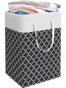 Cesto para Ropa Sucia de 75L, Cesta de Lavandería Plegable de Gran Capacidad, Cesto de Almacenamiento de Ropa con de Cuerda para Alamcenamiento y Organización en Baño y Dormitorio. - P3-Gris Oscuro - Ver 14