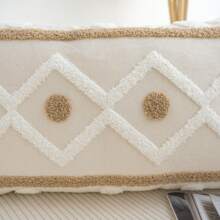 1pc Geometric Pattern Tufted Cushion Cover Without Filler, Modern Throw Pillow Case, For Sofa, Living Room