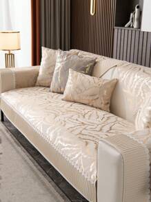 1 件四季沙发垫套，现代简约防滑沙发座椅保护套，防尘可洗沙发套，柔软时尚的奶油色，宠物友好，适合 L 型沙发、卧室、办公室、客厅 - 白色 - 查看 5