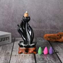 1件，佛手回流香炉，小巧便携（附赠6根回流香棒）。可作为吉祥家居装饰、节日礼物，适合万圣节和圣诞夜装饰、旅行必备、大学宿舍必备以及圣诞派对礼物。