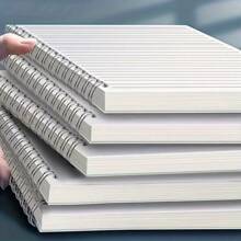 Promoção de Materiais Escolares, Caderno com Capa Transparente de PP, Bloco de Notas em Branco, Tamanhos A4, A5, B5, A6, Cadernos Espirais, Papel de Caderno em Branco com Grade Horizontal, Cadernos Espirais para Estudantes