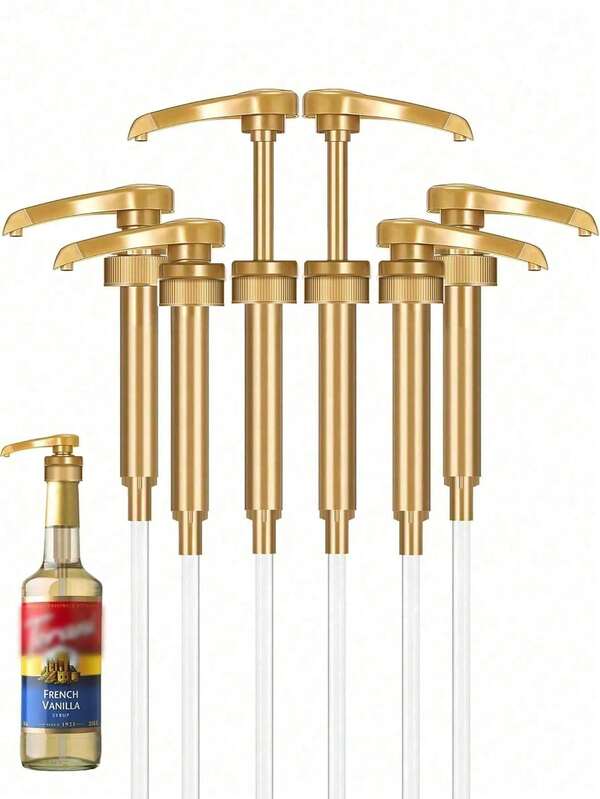 1/2/3/4pcs Coffee Syrup Dispenser, No Drip Jam And Syrup Pump Dispenser For Syrup Bottles, Edible Oil, Hand Soap, Bathroom Cleaner, Home & Coffee Bar Organizer, Coffee Bar Accessor