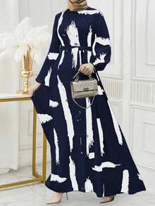 Women Long Sleeve Dress, Simple And Fashionable For Summer - Multicolor - View 5