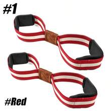 1 Pair Figure 8 Lifting Straps For Weightlifting Powerlifting & Deadlifts Padded Wrist Protection Extra Hand Grip Wrist Straps For Gym Powerlifting Unisex Gym Fitness Accessories - Multicolor - View 10