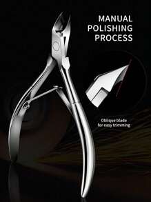 Cuticle Care Tools, Ukrainian Russian Stainless Steel Callus Remover Cuticle Nipper, Professional Hangnail Cutter, Nail Cuticle Trimmer, Nail Tool, Stainless Steel Cuticle Nipper With Sharp Blade, Manicure Tool, Double Spring, For Nail Care, Pedicure, Nail Tool (Silver)