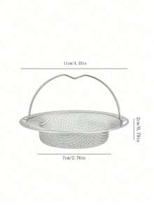 1件装厨房不锈钢过滤网洗碗盆洗碗池污水垃圾防堵盖滤渣防臭网防漏 - 銀色 - 查看 12