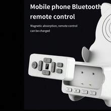 OUBAORUI مكبر صوت محمول متعدد الوظائف بتقنية بلوتوث مع حامل لاسلكي سريع الشحن للهاتف/الكمبيوتر اللوحي، ومتحكم في الإعجاب/تقليب الصفحات، وجهاز تحكم عن بعد لكتاب إلكتروني بتقنية بلوتوث