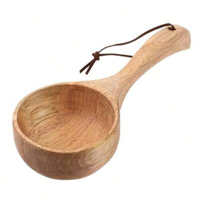 Wood Scoop Bath Salt Scoop Wooden Kitchen Scoop Rice Spoon Multipurpose Large Solid Wood Water Spoon Scoops For Canisters Flour Scoop 8 Inch Soup Scoop Round Serving Soup For Cooking Stirring
