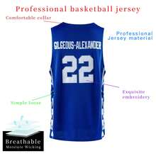 MEAN MACHINE Men's Kentucky University #22 Shay Gilgeous-Alexander Basketball Jersey, Fan Vest, Exquisite Embroidery Professional Sports Jersey - Blue - View 3