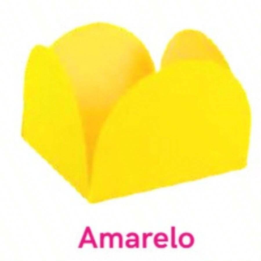 Forminha 4 Pétalas Nº 7 (3,3cm X 2,5cm X 3,3cm)  Diversas Cores - NcToys - Festas e Comemorações - Amarelo - Visão 1