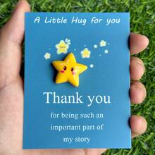 10张装迷你口袋拥抱卡片，树脂星星造型，上面写着“感谢您成为我生命中如此重要的一部分”，感恩节、新年、情人节礼物，送给老师、朋友和家人。 - 彩色 - 查看 5