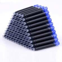 50 szt. wkładów atramentowych o średnicy 3,4 mm do piór wiecznych, średnica 3,4 mm, dostępne kolory: czarny, niebieski, czerwony, do artykułów szkolnych, na powrót do szkoły