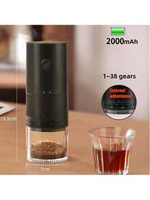 1 buah Penggiling Kopi Elektrik dengan Pengaturan Kehalusan Eksternal yang Ditingkatkan, Mesin Biji Kopi Otomatis, Mesin Kopi Isi Ulang 2000mAh, Penggiling Inti Keramik Profesional dengan 38 Tingkat Pengaturan Kehalusan dan Kasar Eksternal - MultiWarna - View 13