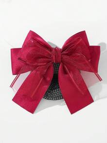 1pc Hair Net With Bowknot For Women, Ideal For Nurse, Air Hostess, Bank Staff Valentine's Day Valentines Hair Clips Hair Claws Hair Slide Hair Barrettes, School Stuff, Elegant, College, Bows, Cute, Hair Accessories, Head Accessories, Hairpin,Summer,Holiday,Travel - 1 Item - View 13