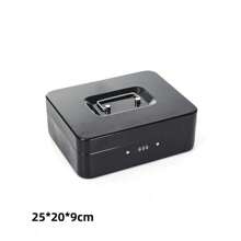 Caja de llaves portátil, caja de seguridad para el hogar y la tienda, caja de acero para dinero, caja de seguridad para efectivo, almacenamiento oculto para monedas, dinero y joyas