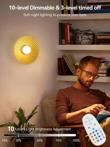 Rechargeable Battery Powered Wall Lamp, Iron Art Cordless Wall Light Set With Remote Control, 2000mAh Dimmable Detachable Rechargeable Bulb, 15-Color Wall Lamp For Bedroom, Living Room, Corridor, Hotel Decoration