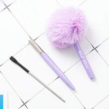 Cute Pom-Pom Ballpoint Pen, Laser Engraved Creative Metal Customized Cartoon Plush Pen, Office & Student Stationery,For School Supplies,Back To School - Multicolor - View 4