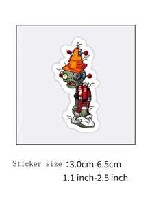 ملصقات أشكال كرتونية من لعبة نباتات ضد الزومبي، ملصقات لشخصيات البازوكا والشمسية، ملصقات DIY للألغاز والألعاب المصغرة، ملصقات مقاومة للماء كهدايا لأعياد الميلاد والمناسبات، ملصقات لتزيين الحقائب والأجهزة المحمولة والزجاجات - متعدد الألوان - مشاهدة 4