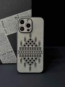 1pc Pattern Design High-Quality Soft Protective Phone Case, Smooth Texture Full Coverage Dust-Proof Compatible With IPhone 13/16/15/14/13/12/11/Pro/ProMax/X/XR/XS/7/8/PLUS, /Redmi/OPPO/Vivo - Light Grey - View 3