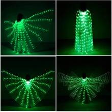 LED Light-Up Multicolor Wings And Cape (1 Piece) - Stage & Party Accessories With Colorful Glow - Multiple Colors Available - Battery-Powered - Ideal For Festivals, Weddings & Celebrations