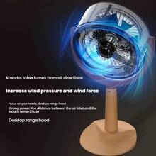 RAF 1 pièce Mini extracteur de fumée de bureau, purificateur d'air portable avec ventilateur 3 vitesses et aspiration puissante, alimenté par USB, filtre amovible, convient pour barbecue d'intérieur, pot-au-feu, camping-car, camping extérieur - sans batterie nécessaire, mini extracteur de fumée de bureau, peut être posé ou suspendu, absorption de fumée illimitée, accessoire d'élimination de la fumée, nouvel extracteur de fumée de table à absorption à 360°, mini extracteur de fumée, mini extracteur de fumée de bureau, moteur d'aspiration puissant et compact pour table - élimine efficacement la graisse et la fumée - Multicolore - Voir 6