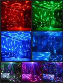 2pcs/1pc LED Stage Light With Remote Control, Disco, Party Light - Color Sound Activated Stage Lighting For KTV, Home Decor, Birthday, Bar, USB Powered, Multi-Room Compatible, Event Lighting | Colorful LED Lights | Easy Installation Disco Party Supplies