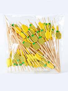 50件/20件草莓水果纸杯蛋糕竹签装饰，户外水果开胃菜竹签用于婚礼装饰生日装饰周年纪念夏季水果装饰用品