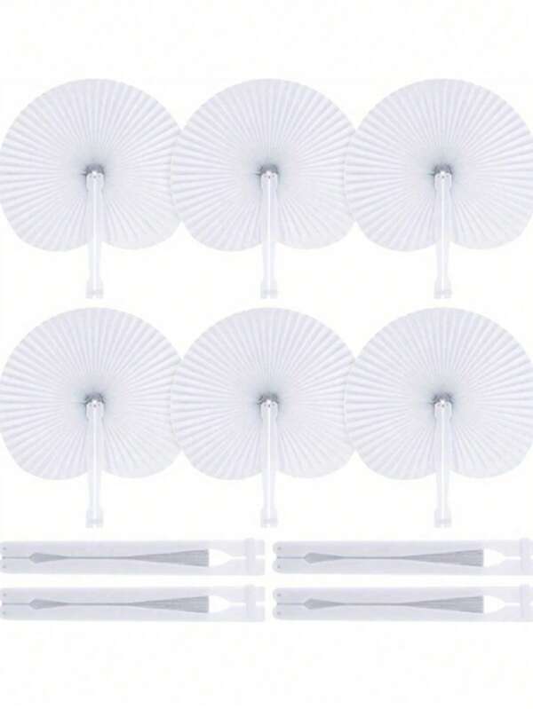 Elegantes abanicos plegables de papel de origami con forma de corazón blanco para decoraciones de boda, fiesta nupcial, recepción y ceremonia