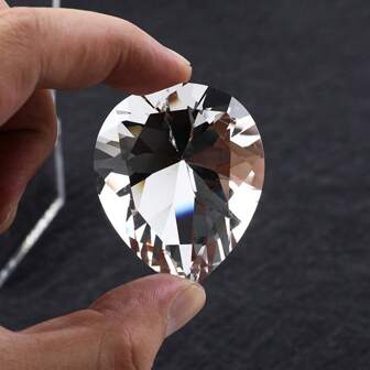 1pc Game Accessory Toy, High-Quality Artificial Crystal, African Heart, For Collection And Display