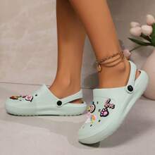 Zapatos, sandalias, pantuflas, ropa de verano para uso exterior para mujeres, interior del hogar antideslizante, sandalias para ducha de baño del hogar de Eva, pantuflas para mujeres suaves, cómodas y resistentes al desgaste, accesorios manuales DIY
