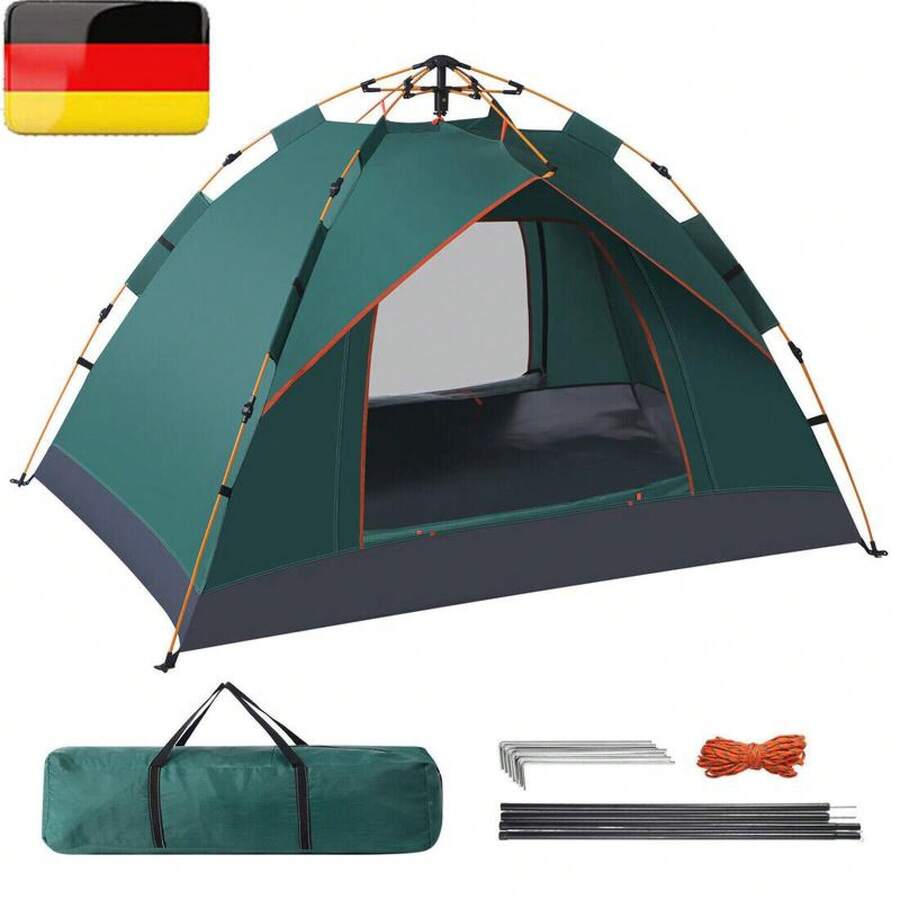 3-4 Man Automatic Instant Double Layer -Up Camping Tent Waterproof Outdoor - 1 - View 1