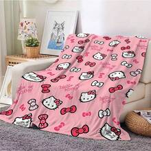 1pc Sanrio Hello Kitty Printed Throw Blanket, Lightweight All Season Blanket Suitable For Gifting To Friends And Family, Party Decor, Sofa, Bedroom And Living Room Home Decor, Leisure And Travel/Camping