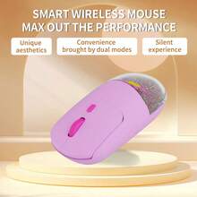 Wireless Mouse With Quicksand, Office Mouse, 2.4G Rechargeable Mouse, Portable Silent Mouse, Suitable For Laptops/Desktops/Tablets - Multicolor - View 5