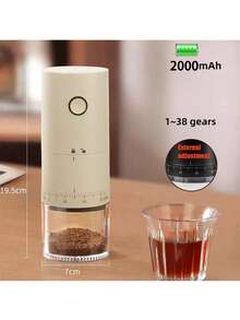 1 buah Penggiling Kopi Elektrik dengan Pengaturan Kehalusan Eksternal yang Ditingkatkan, Mesin Biji Kopi Otomatis, Mesin Kopi Isi Ulang 2000mAh, Penggiling Inti Keramik Profesional dengan 38 Tingkat Pengaturan Kehalusan dan Kasar Eksternal - MultiWarna - View 14