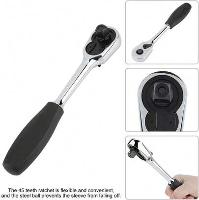 レンチ ラチェットレンチツール、クイックサークリップラチェットレンチ特別スイベル修復ツール1/2インチ72歯 駆動工具