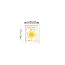 1 件“小宝贝，太阳来了”语录墙画，少女风格帆布画，文字海报，卧室装饰，适合客厅、卧室、公寓、宿舍、新生儿礼物，可选带框或不带框。 - 彩色 - 查看 11