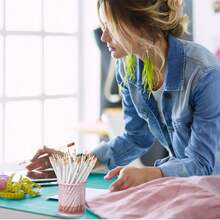 120 Pcs #2 HB Pencils With Eraser No 2 Unsharpened Wooden Hexagonal Pencils For Adults Gifts For School Exam Art Learning Office Sketching (Black) - 白色 - 查看 2